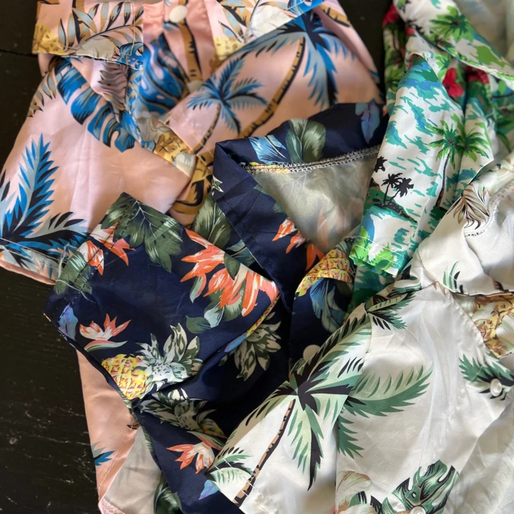 Tropical Print Dog Shirts Set - 4 PC. Lot S/M - Picture 7 of 14
